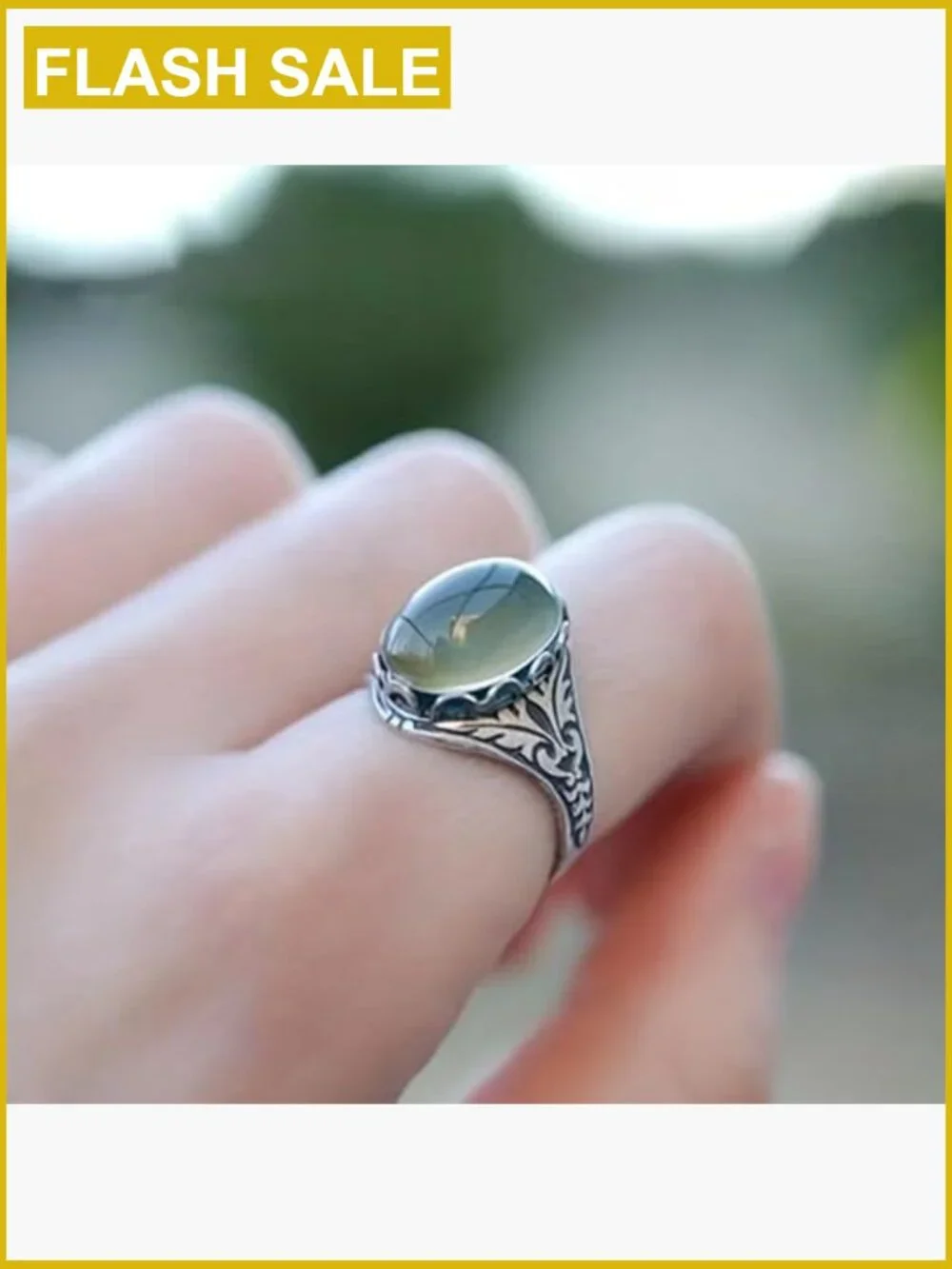 Vintage Mood Ring Stainless Steel Color Changing Ring Statement Jewelry